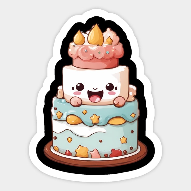 Cute Birthday Cake Sticker by animegirlnft